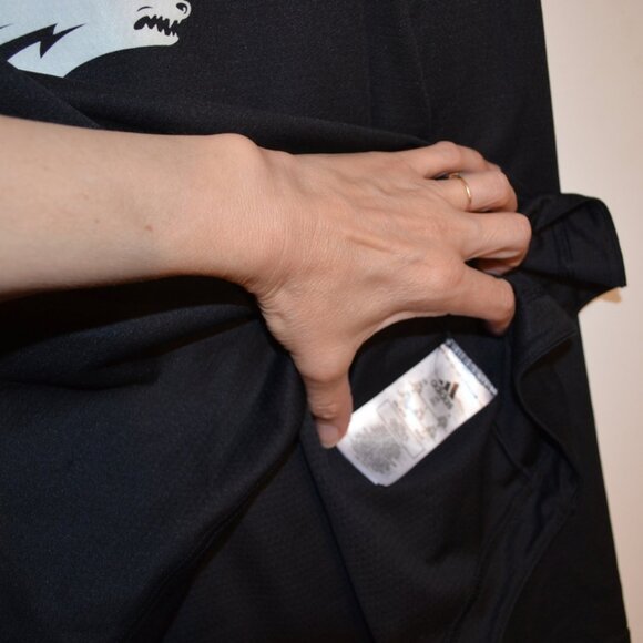 ADIDAS Nevada Wolf Pack Football Athletic Wear Hoodie Black Poly Top 2XL (50-52) - Picture 4 of 6